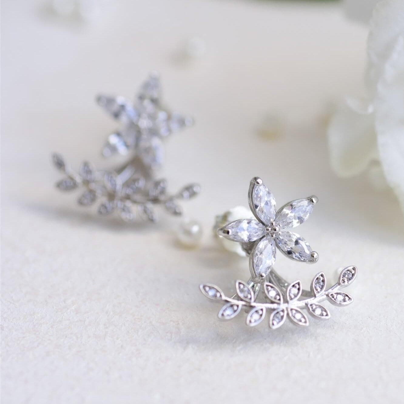 עגילי פרח כסף טינקרבל Princess K Jewelry