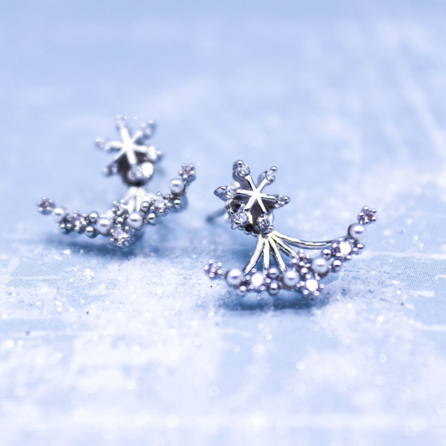 עגילי פתית שלג אנה Princess K Jewelry