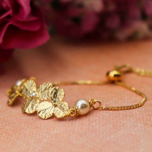 צמיד פרח זהב גרייס Princess K Jewelry